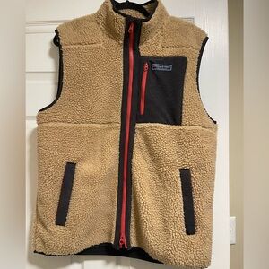 Vineyard Vines Tan Fleece SuperShep Vest